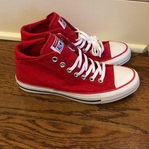 red converse shoes